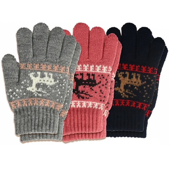 gants en maille Noël 3ass taille s de la marque NOEL EN FOLIE. Réf. NEDQ2002-S.
